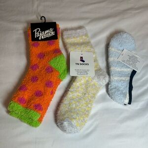 3 pack Various Brand Fuzzy Socks - One Size